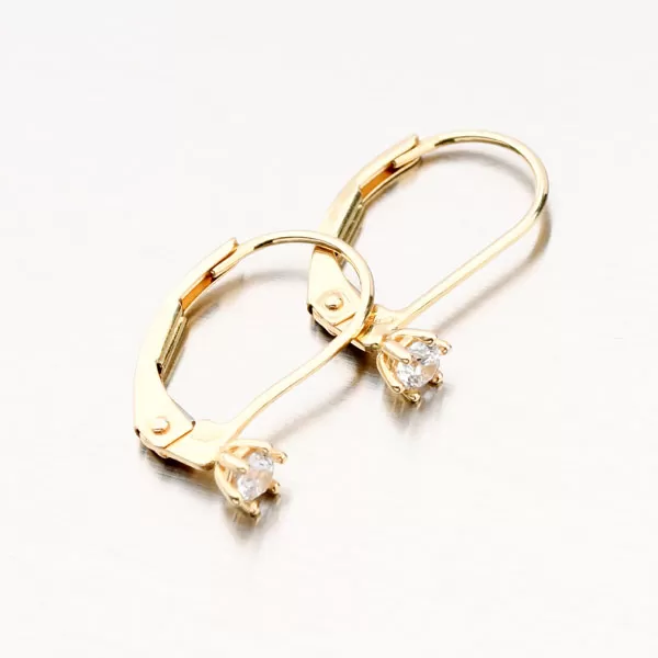 Zlaté náušnice na klapku 52DZ-8017Z-KL