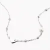 Náramek zlato 585 se srdcem a perlou 614A-018