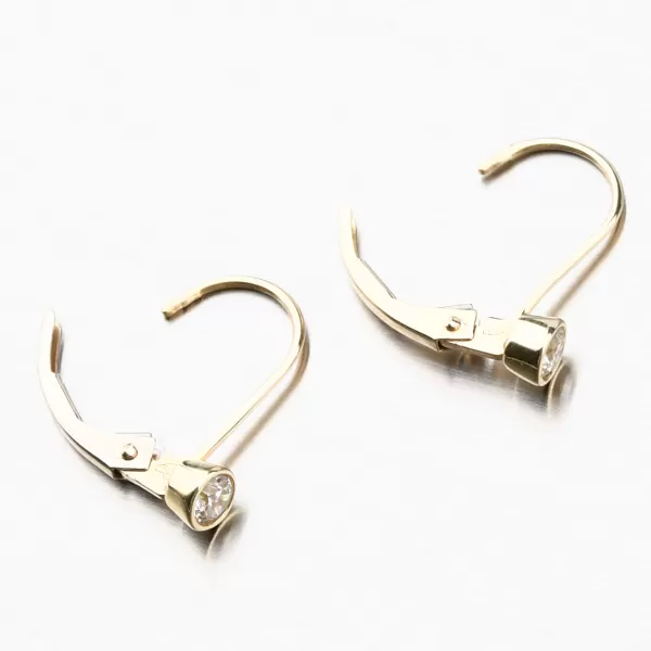 Zlaté náušnice na klapku 52DZ-8017Z-KL