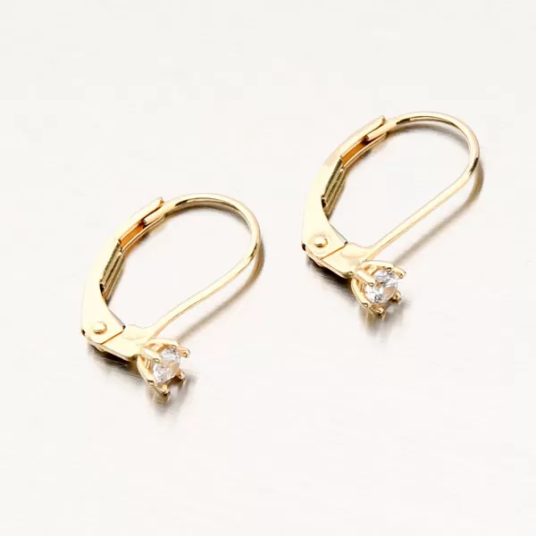 Zlaté náušnice na klapku 52DZ-8017Z-KL