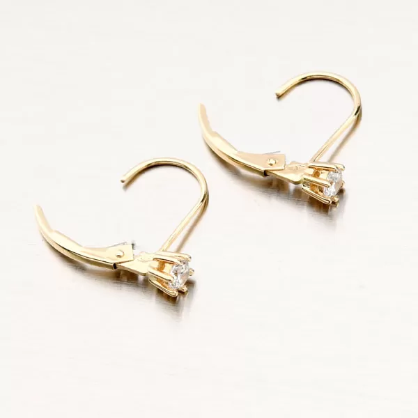 Zlaté náušnice na klapku 52DZ-8012Z-KL