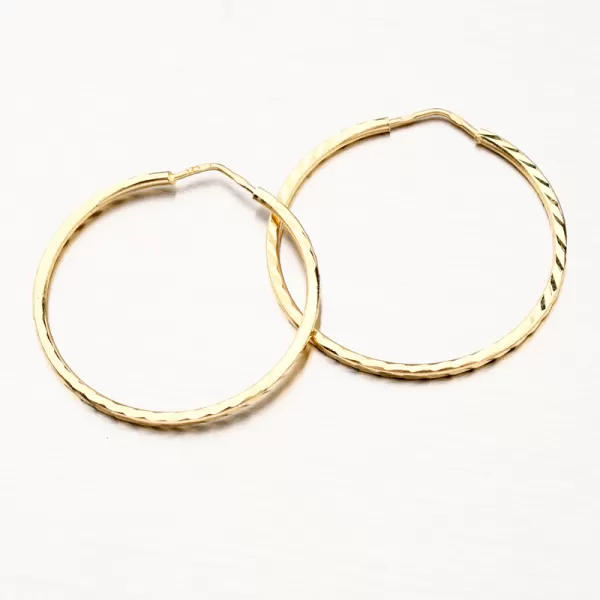 Kruhy zlaté gravírované 28 mm PKL12-032