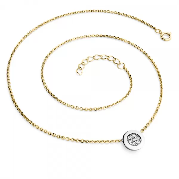 Náhrdelník s brilianty 10902-NH01-ZLB