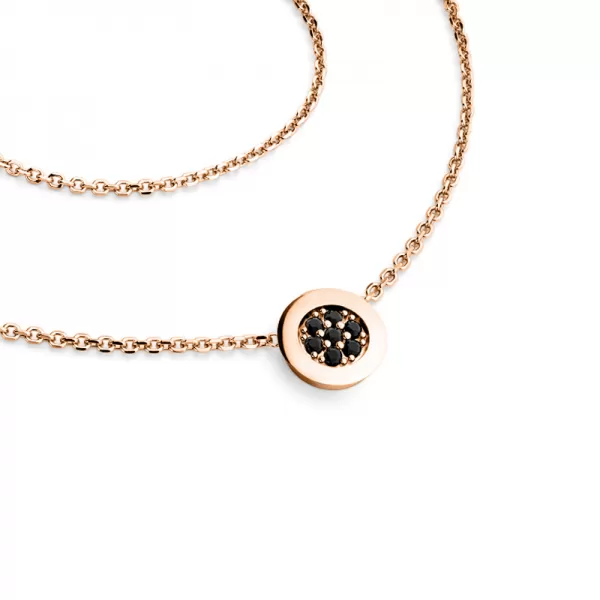 Náhrdelník s černými brilianty 10902-NH01-CV-Black
