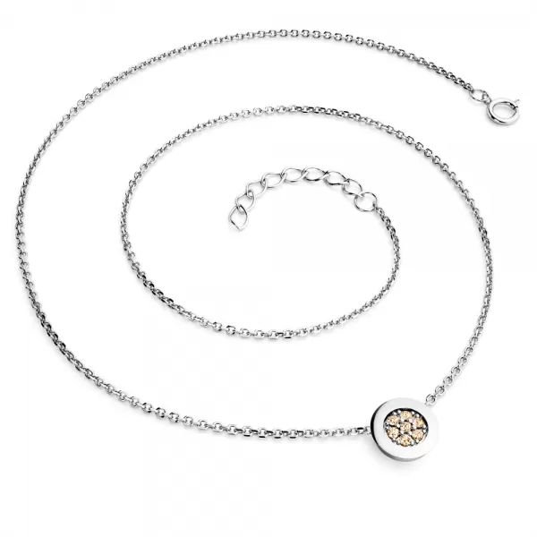 Náhrdelník s brilianty Champagne 10902-NH01-B-Champ