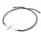 Kabbalah náramek s křížem a černým diamantem 10947-NRS-CER-CV-Black