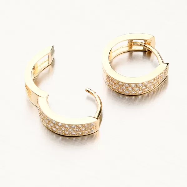 Zlaté kroužky se zirkony 12-676