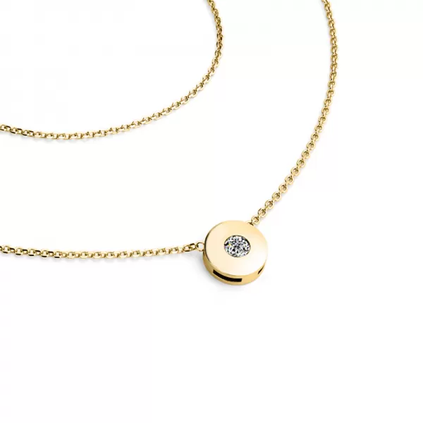 Zlatý náhrdelník s briliantem 10911-NH01-ZL