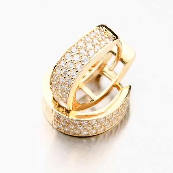 Zlaté kroužky se zirkony 12-676