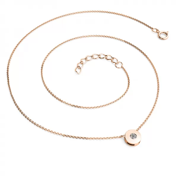 Zlatý náhrdelník s briliantem 10911-NH01-CV