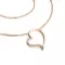 Náhrdelník srdce s diamanty v růžovém zlatě 10948-NH01-CV