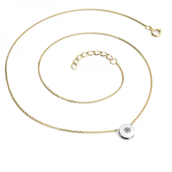 Zlatý náhrdelník s briliantem 10911-NH01-ZLB