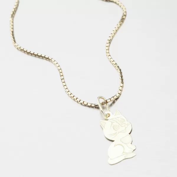 Zlatý přívěsek kočka PAMŠ-130716