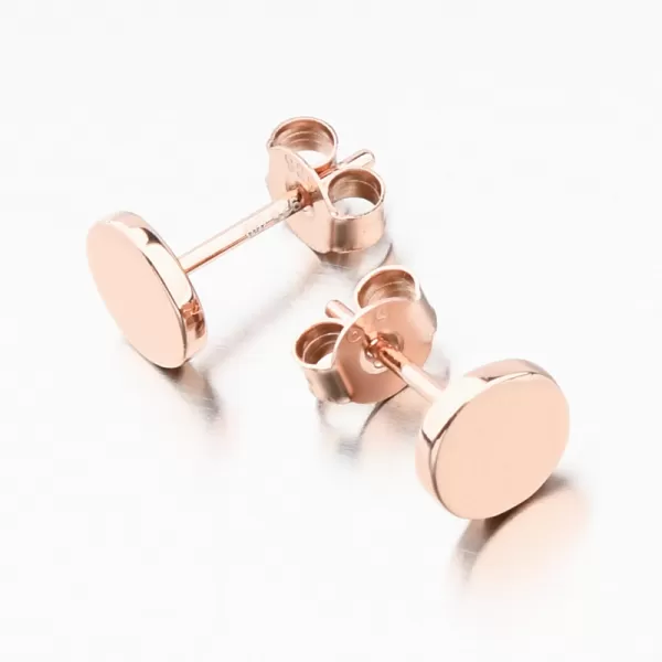 Růžově zlacené stříbrné náušnice UPST-121956-CV