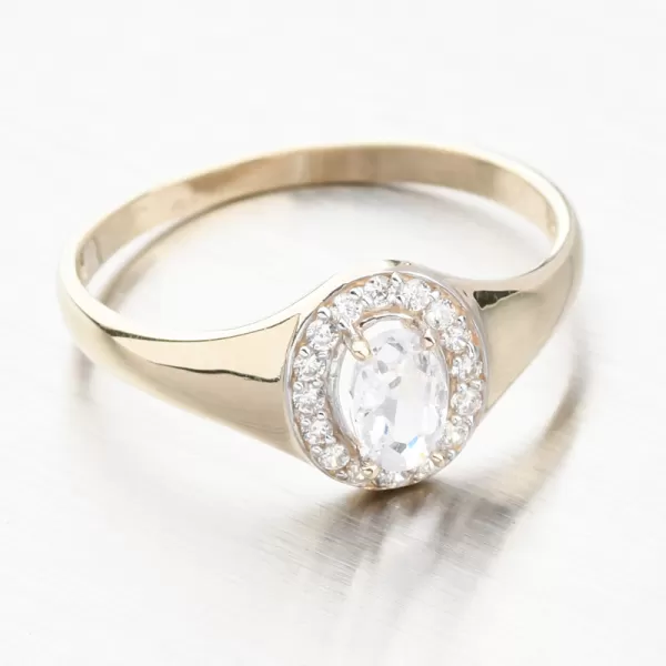 Zlatý prsten se zirkony 51GZ-8055-ZL-ZIR