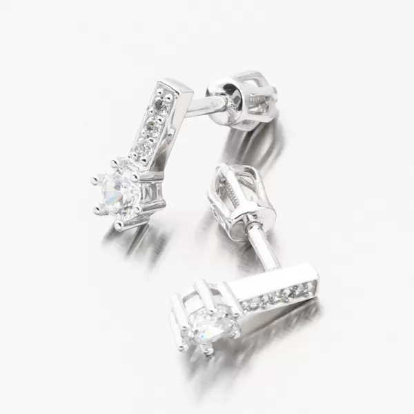 Náušnice z bílého zlata se zirkony 52GZ-8057-B-ZIR