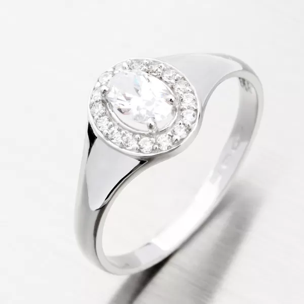 Prsten z bílého zlata se zirkony 51GZ-8055-B-ZIR