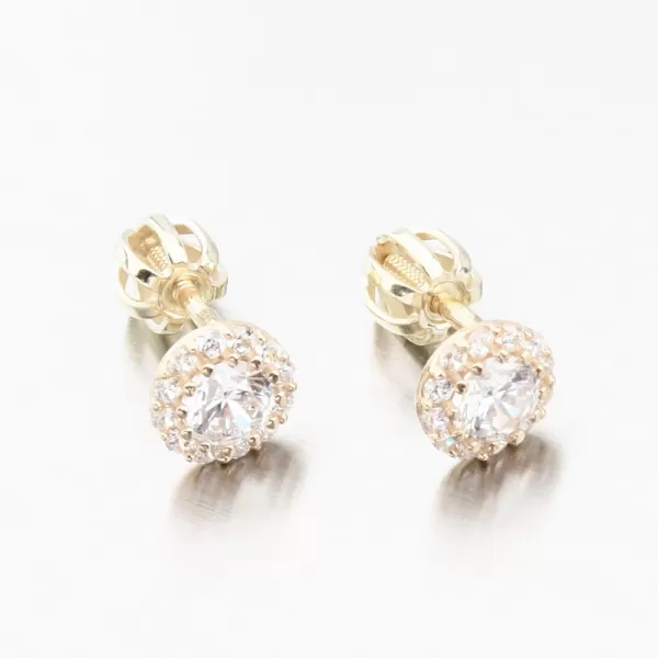 Zlaté pecky se zirkony 52GZ-2745-ZL-ZIR