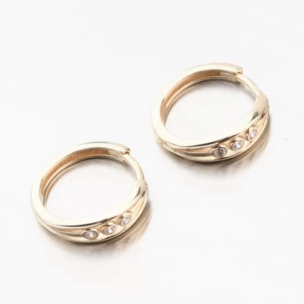 Zlaté kroužky se zirkony 12-706