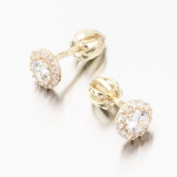 Zlaté pecky se zirkony 52GZ-2745-ZL-ZIR