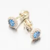 Zlaté pecky s akvamarínem a se zirkony 52GZ-2745-ZL-AKVA