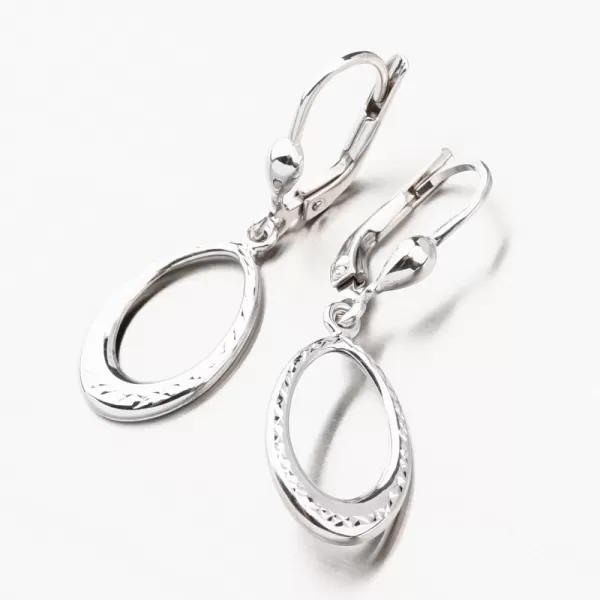 Visací náušnice z bílého zlata 12-692