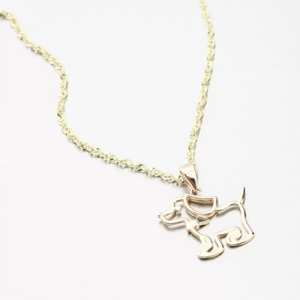 Zlatý přívěsek pes 13-399