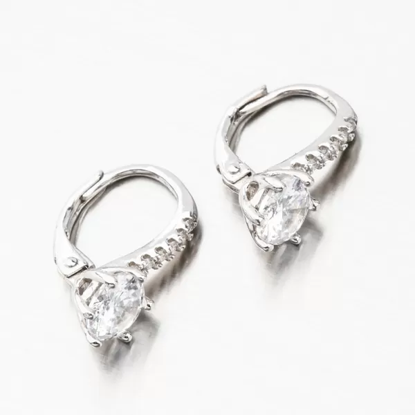 Stříbrné náušnice se zirkony UCST-123394