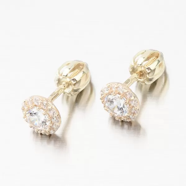 Zlaté pecky se zirkony 52GZ-2745-ZL-ZIR