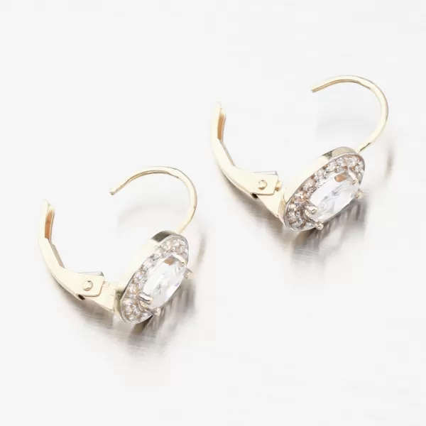 Zlaté náušnice se zirkony 52GZ-8049-ZLB-ZIR-KL