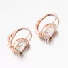 Růžově zlacené náušnice ze stříbra 925 se zirkony UCST-122231