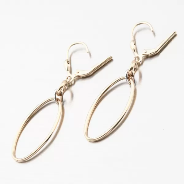 Zlaté visací náušnice 12-700