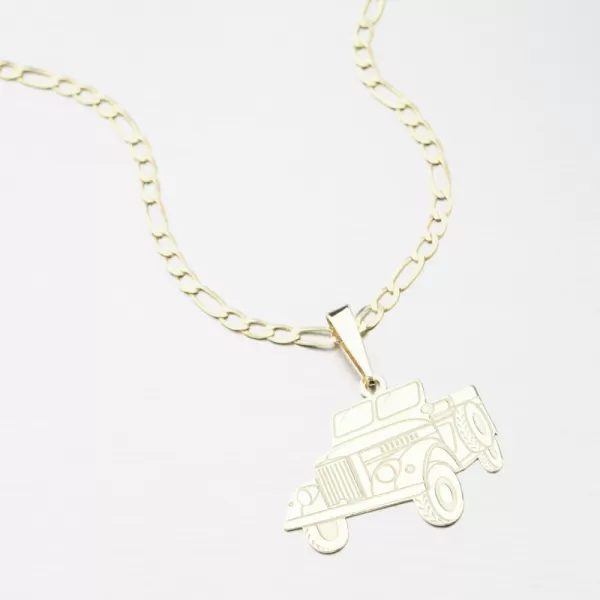 Zlatý přívěsek auto Jeep PAMŠ-130429