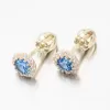 Zlaté pecky s akvamarínem a se zirkony 52GZ-2745-ZL-AKVA