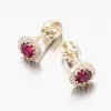 Zlaté pecky s rubínem a se zirkony 52GZ-2745-ZL-RUB