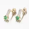 Zlaté náušnice se smaragdem a se zirkony 52GZ-8057-ZL-SMAR