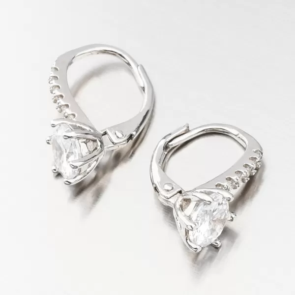 Stříbrné náušnice se zirkony UCST-123394