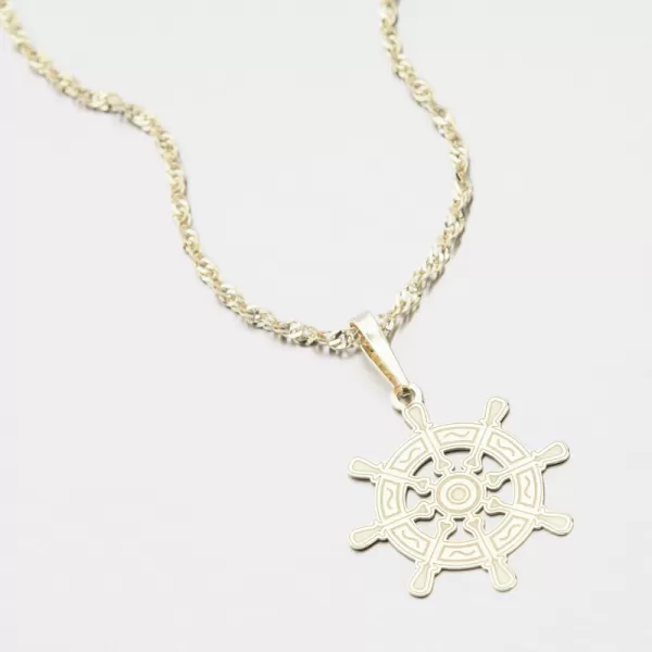 Zlatý přívěsek kormidlo loď PAMŠ-130694