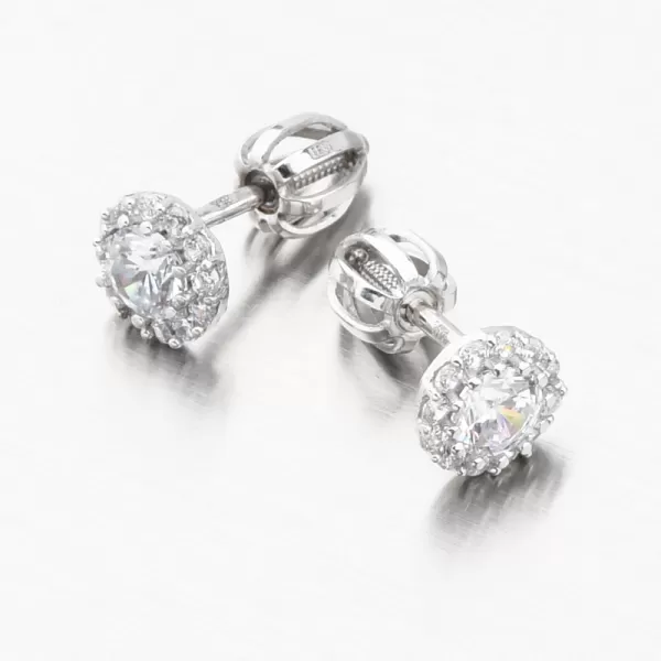 Pecky z bílého zlata se zirkony 52GZ-2745-B-ZIR