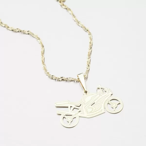 Zlatý přívěsek sportovní motorka PAMŠ-130033