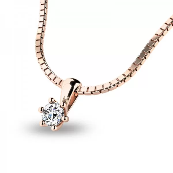 Zlatý přívěsek z růžového zlata 10887-CV-ZIR