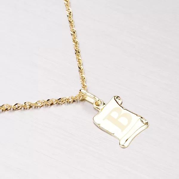 Zlatý přívěsek - písmenko B 43-2064B