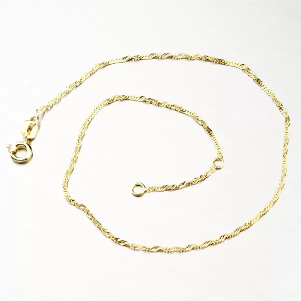 Zlatý řetízek na nohu 46-1126