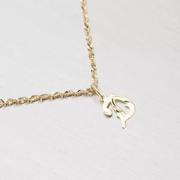 Zlatý přívěsek - písmenko D 2-4002-D