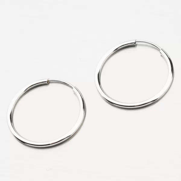 Kroužky z bílého zlata 20 mm 12-057