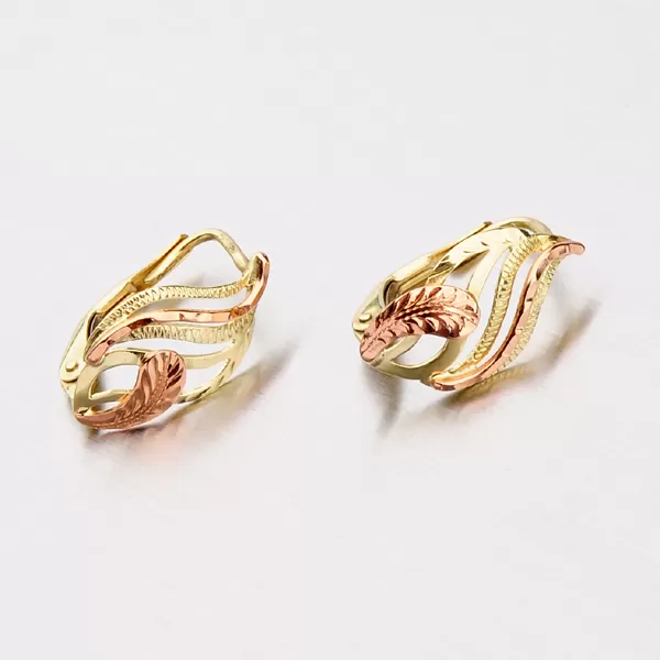 Náušnice ze zlata gravírované 52NK-157