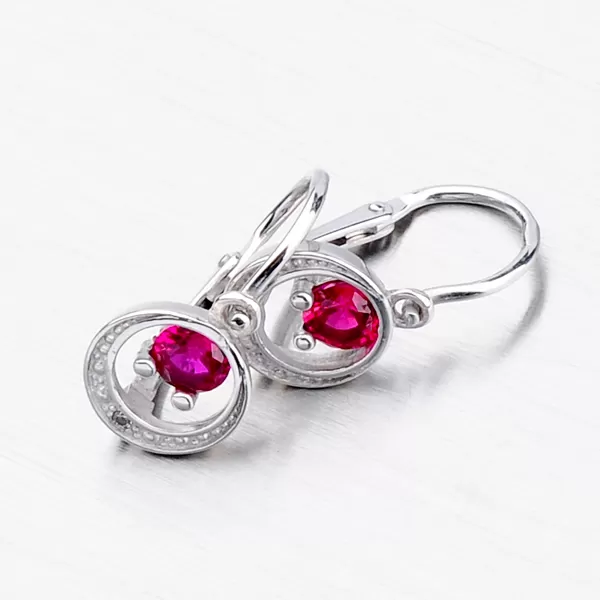 Dětské náušnice z bílého zlata 52DN-1997BČB