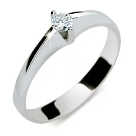 Zásnubní prsten bílé zlato 585/1000 přírodní diamant 0.115 ct G/SI ZP1956D