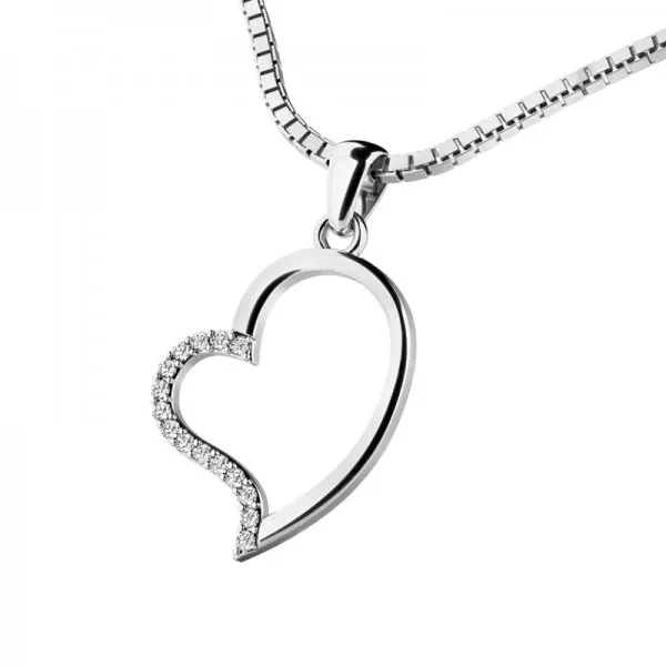 Zlatý přívěšek srdce 10948-B-ZIR