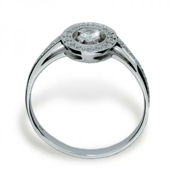 Dámský prsten bílé zlato 585/1000 přírodní diamant 0.246 ct G/SI DF1990